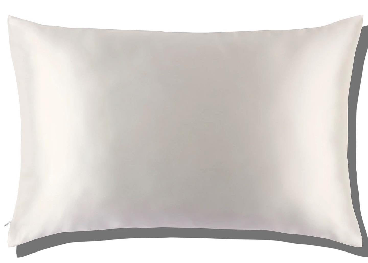 WHITE ZIPPERED PILLOWCASE